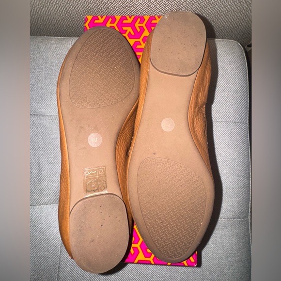 Tory Burch Tan Leather Ballet Melinda Flats - Picture 6 of 11